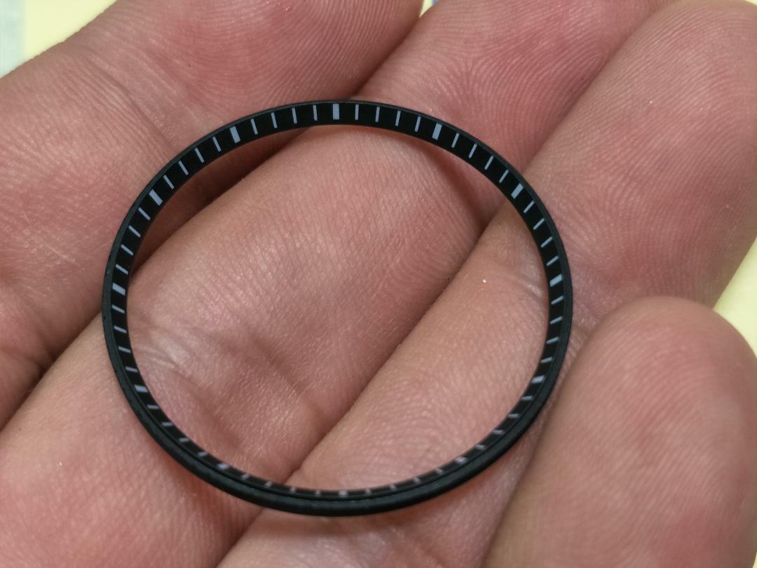 GENUINE BLACK DIAL RING / CHAPTER RING SEIKO 6306-7000 6309-7040 /9 7548-7000 /9