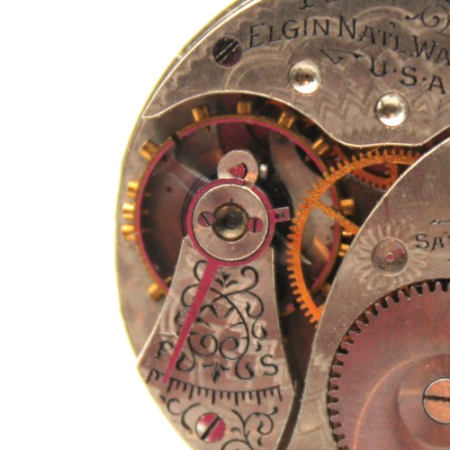 1908 ELGIN POCKET WATCH MOVEMENT 13422567 GRADE: 320 0s 7j (SD3)