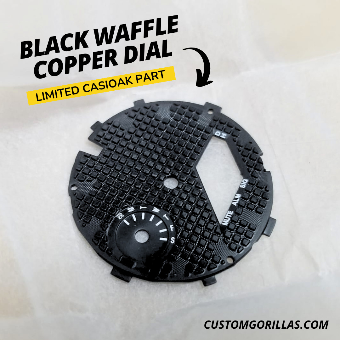 G-SHOCK GA2100 Custom Made Black Waffle Copper Dial CasiOak Part