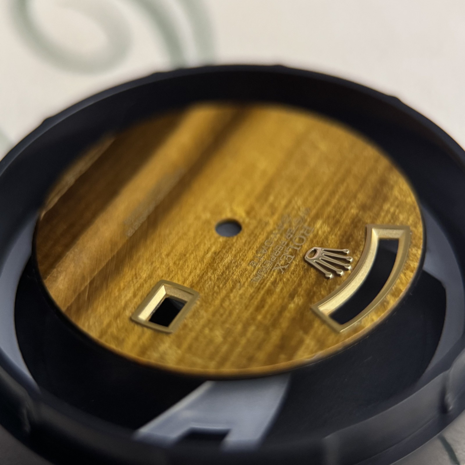 Quickset President Custom Yellow YG Tiger Eye Dial For Rolex 18038 18238 118238
