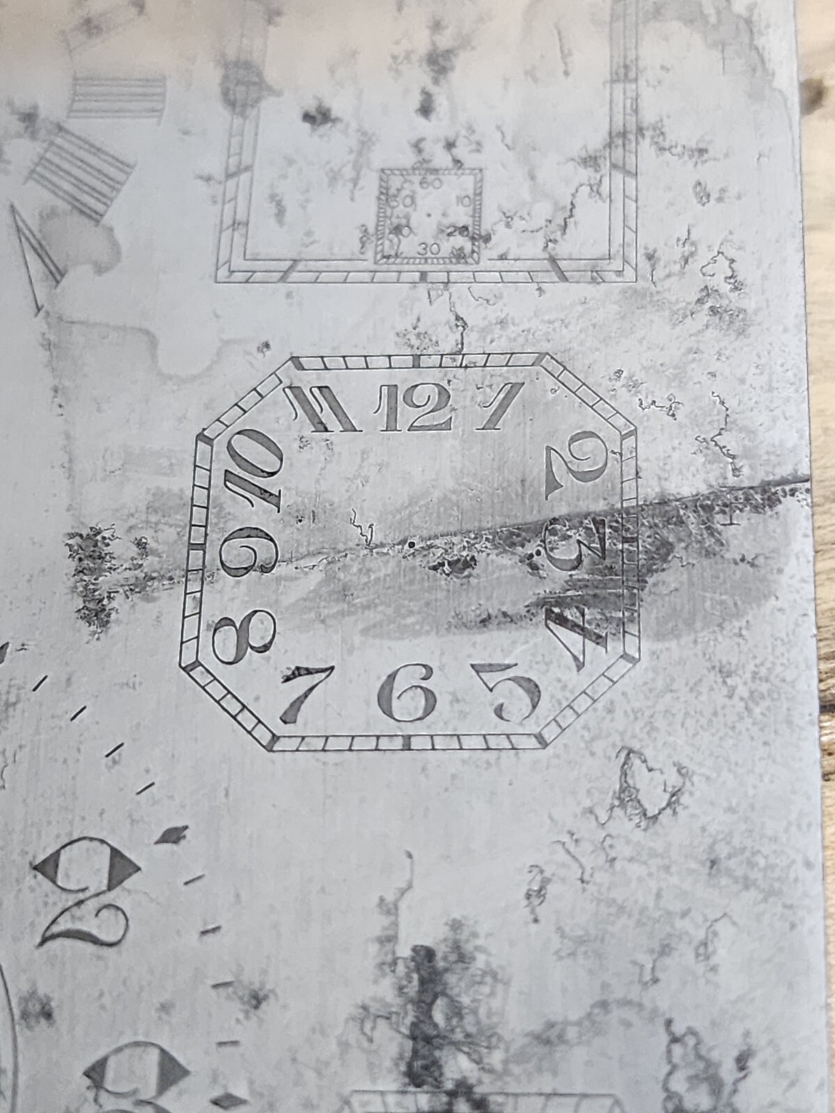 Vintage Multi Dial Printing Plate Waltham Bristol Elgin Illinois T987