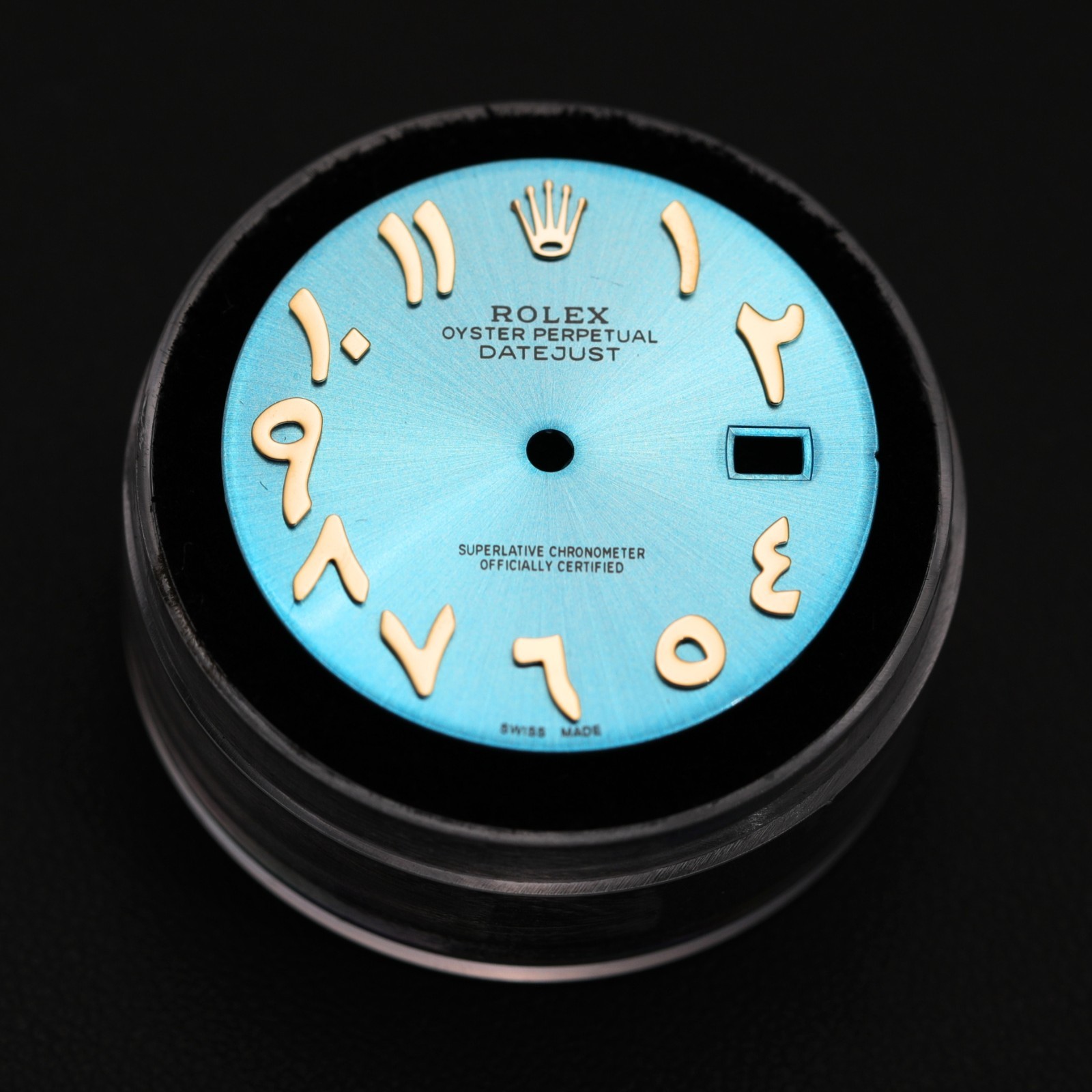 Rolex 36mm Custom Ice Blue Arabic Dial for Datejust Watches