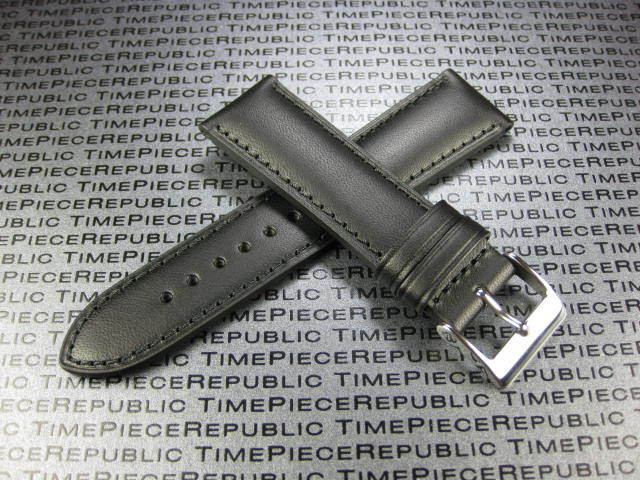 21mm Black GENUINE CALF LEATHER STRAP Watch Band IWC TOP GUN Pilot Portuguese 6