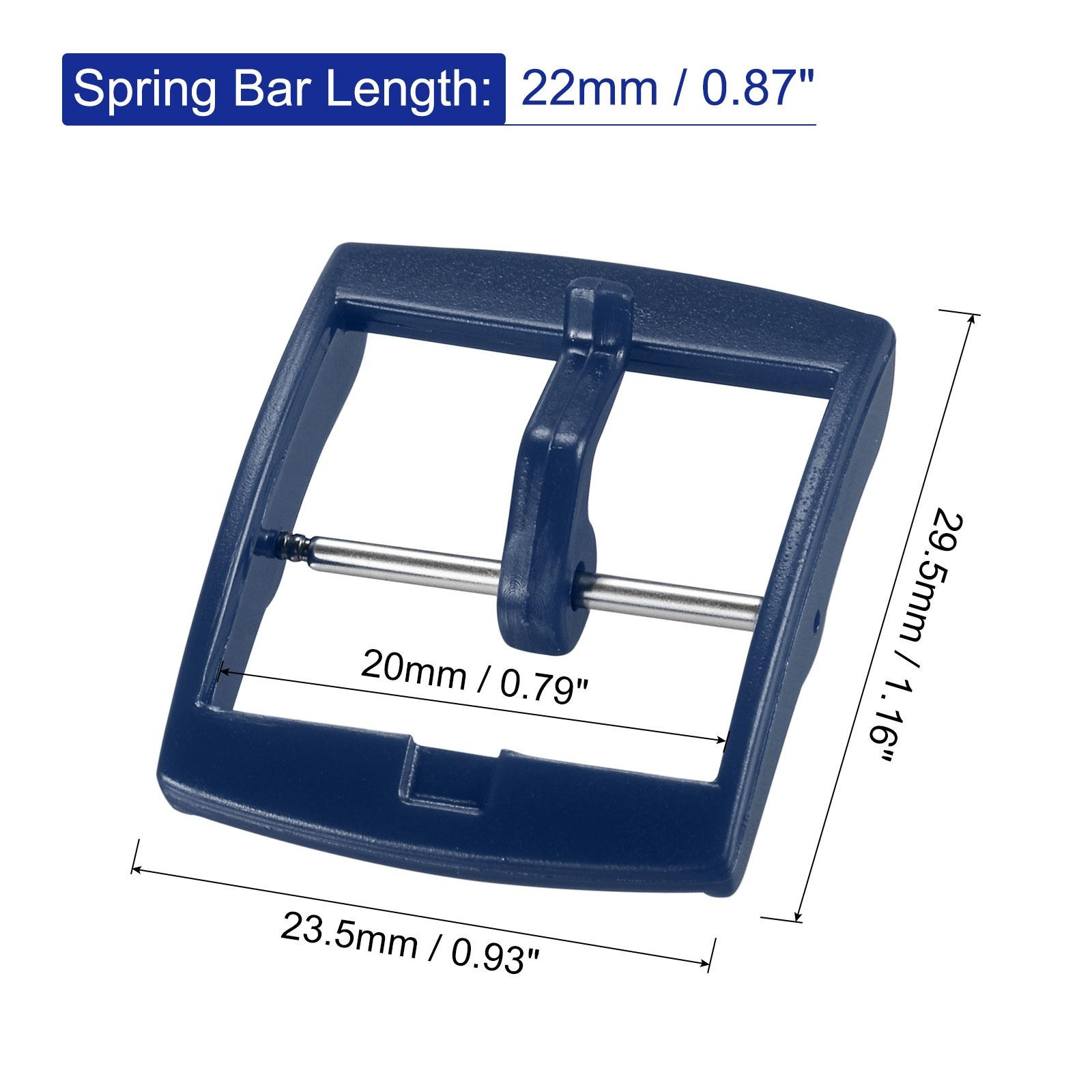 Watch Strap Clasp Plastic Buckle for 20mm Width Watch Bands Dark Blue 2 Pcs