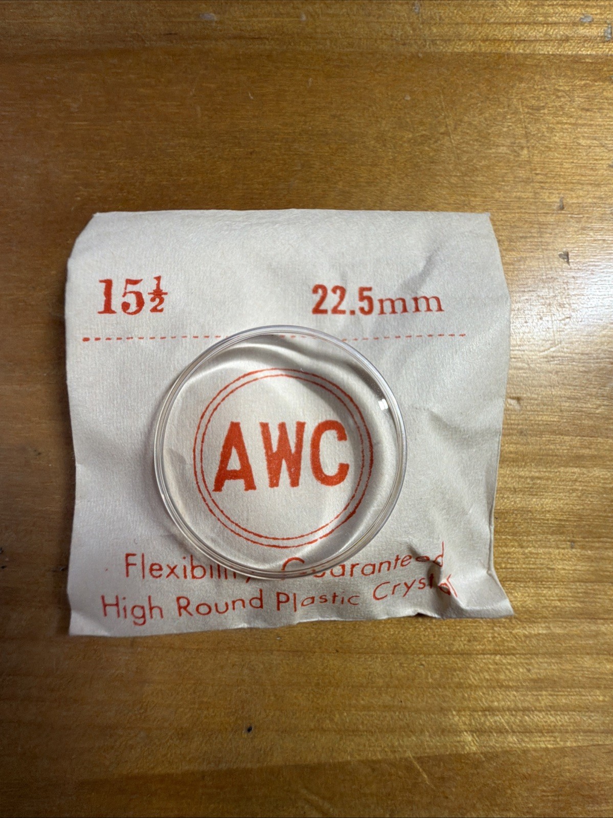 AWC High Round Plastic Crystal 15 1/2 22.5mm