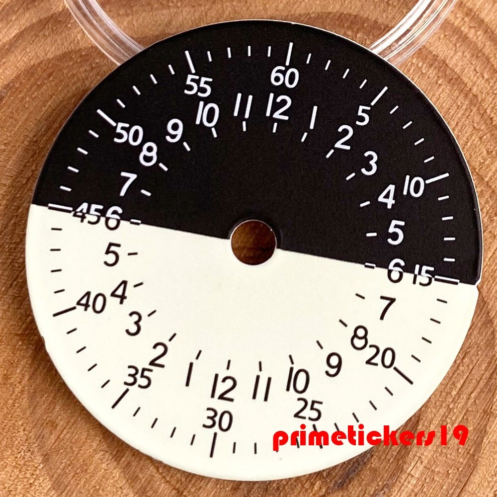 29mm Automatic GMT NH34 Watch Dial Two Tone Face+Hands Set Green Lume Accessory