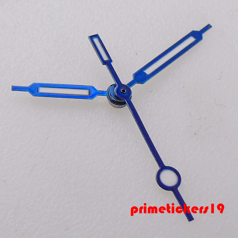 Silver/Blue Watch Hands Luminous Fit NH35 NH36 ETA2824 PT5000 Automatic Movt
