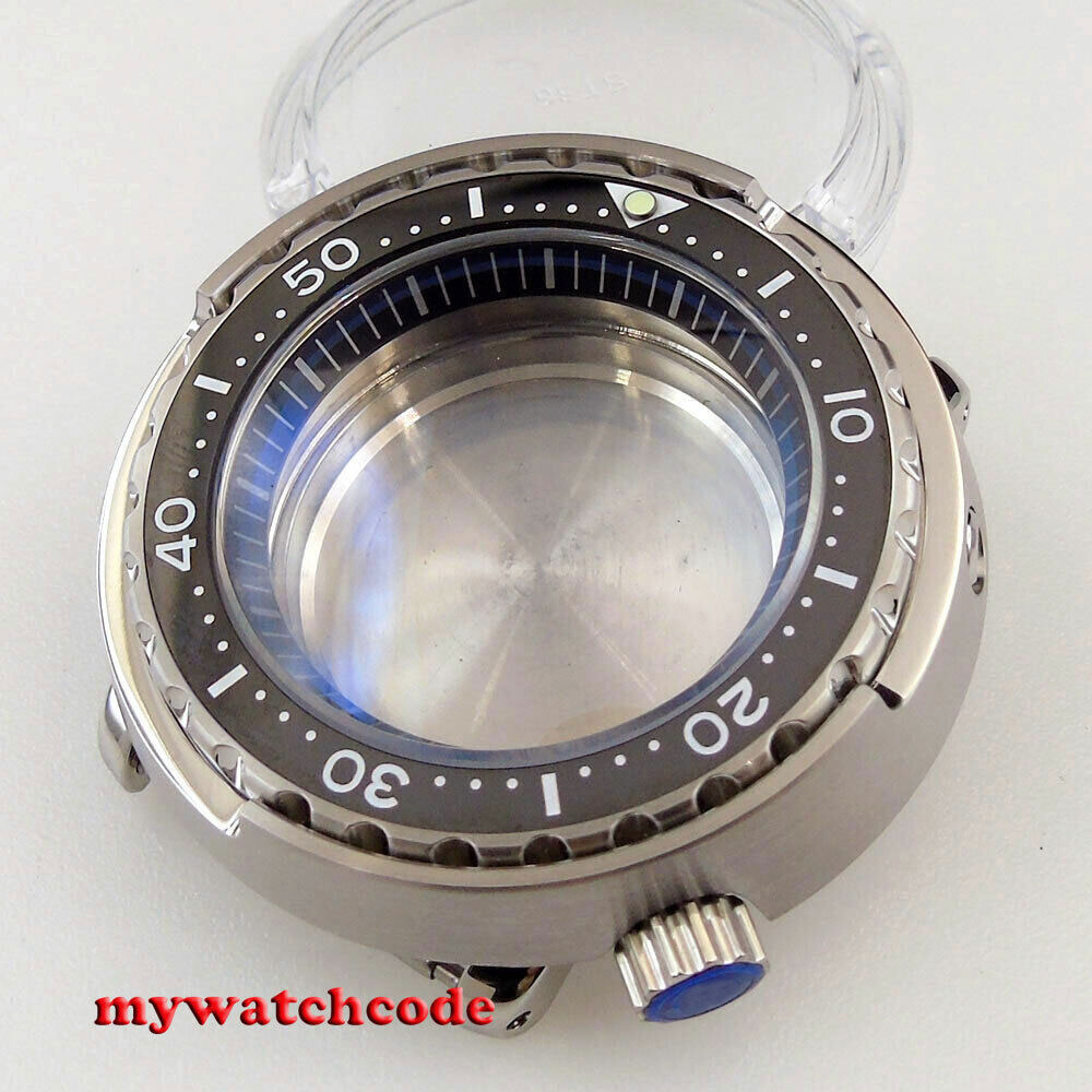 47mm Solid 316L Steel sapphire glass Watch Case 300M water resistance 4 o’clock