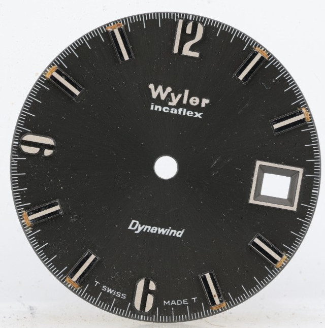 WYLER INCAFLEX DYNAWIND SWISS NOS WRIST WATCH DIAL 27.95mm (OA)