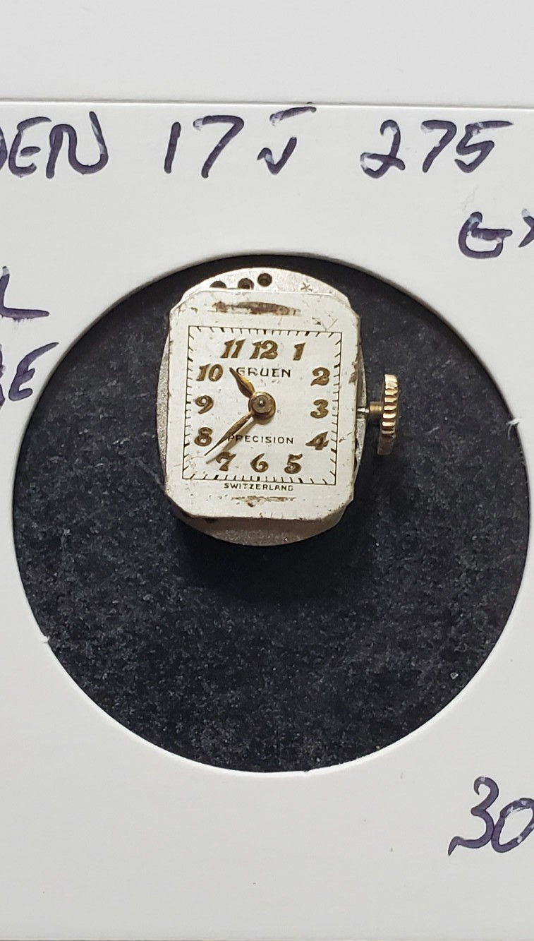 WOMANS GRUEN 17j 275 GXC WRIST WATCH MOVEMENT #3033