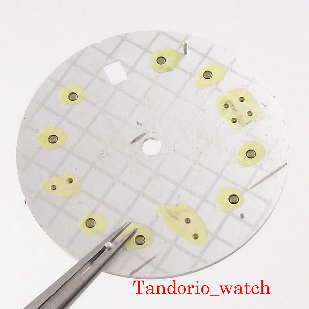 Bliger 31mm White Dial Hands Set Parts For 24 Jewels NH35 Movement Top Quality