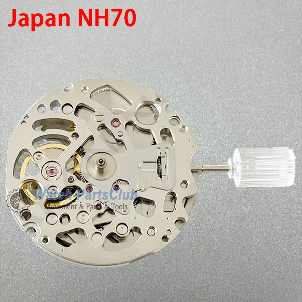 Japan Made NH70 NH70A Automatic Watch Movement Brand New Skeleton 24 Jewels
