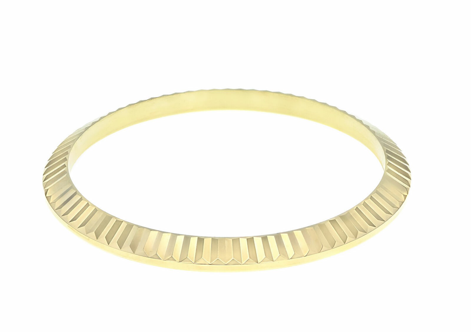 36mm Gold Plated Fluted Replacement Bezel For Rolex Datejust 116208