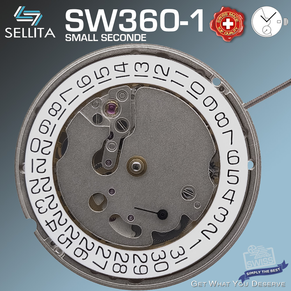 MOVEMENT SELLITA SW360, AUTOMATIC, compatible ETA 2895, ELABORE, SMALL SECOND