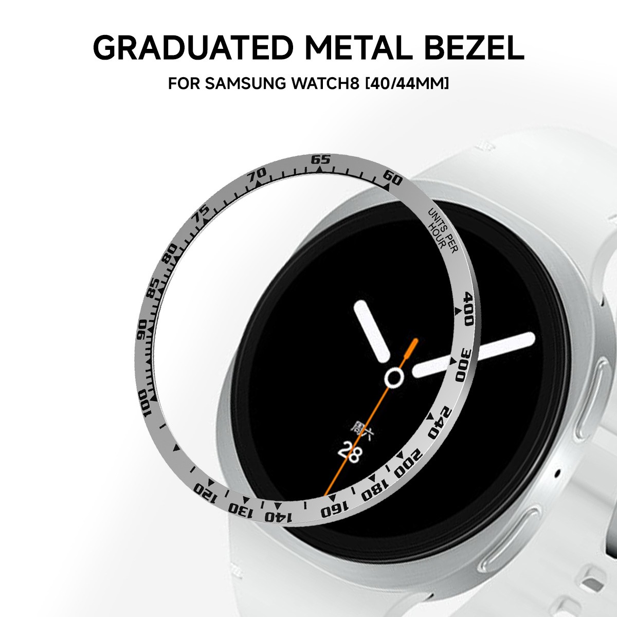Steel Bezel Rings For Samsung Galaxy Watch 8 40mm 44mm Anti Scratch Metal Cover
