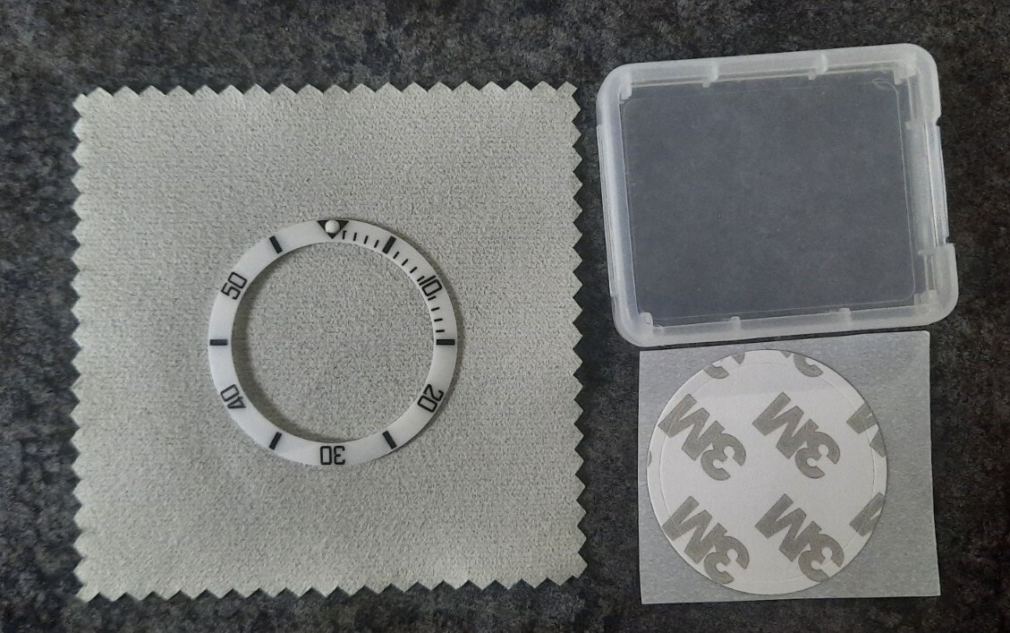 White And Black Ceramic Bezel insert 38mm For Divers Watch Rolex Seiko SKX SRPD