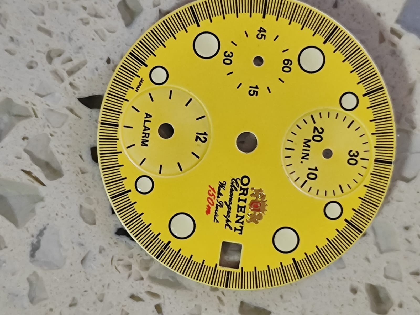 Orient TD0D-000 Chronograph 150m Diver Parts CASE & bracelet & Yellow Dial NOS