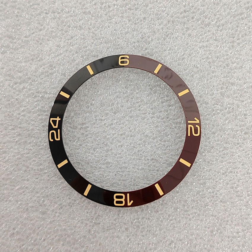 38MM Two-colour Bevelled Ceramic Bezel Watch Bezel Ring Insert Replacement Part