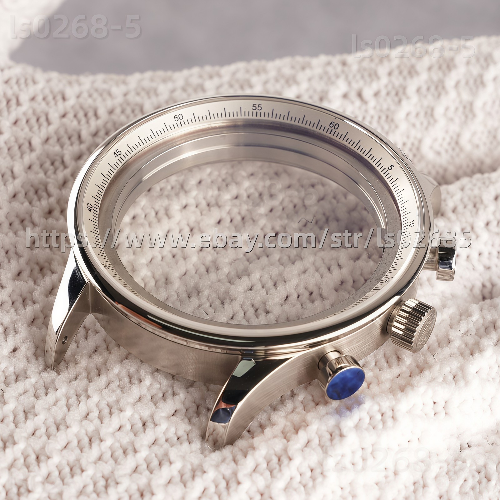 41mm Stainless Steel Watch Case + Leather Strap + Dial + Hands for 7750 Movement