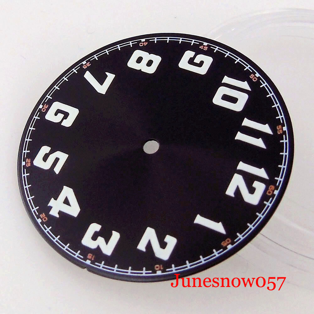 39MM Brushed Watch Case Fit NH35/NH36 PT5000 Stainless Steel Watch Hand Dial Set