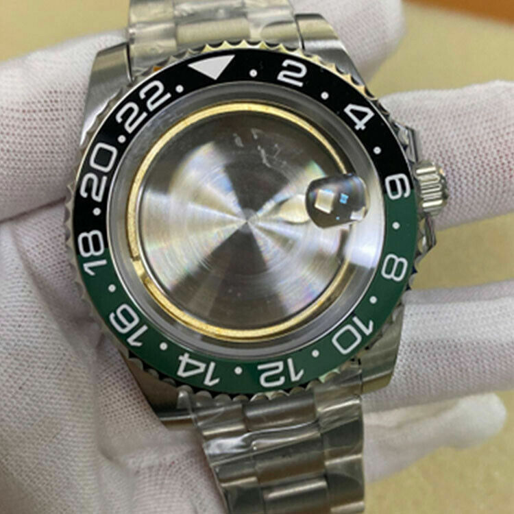 40MM Stainless Steel Bezel Watch Case w/ Band Strap for ETA 2836 Watch Movement