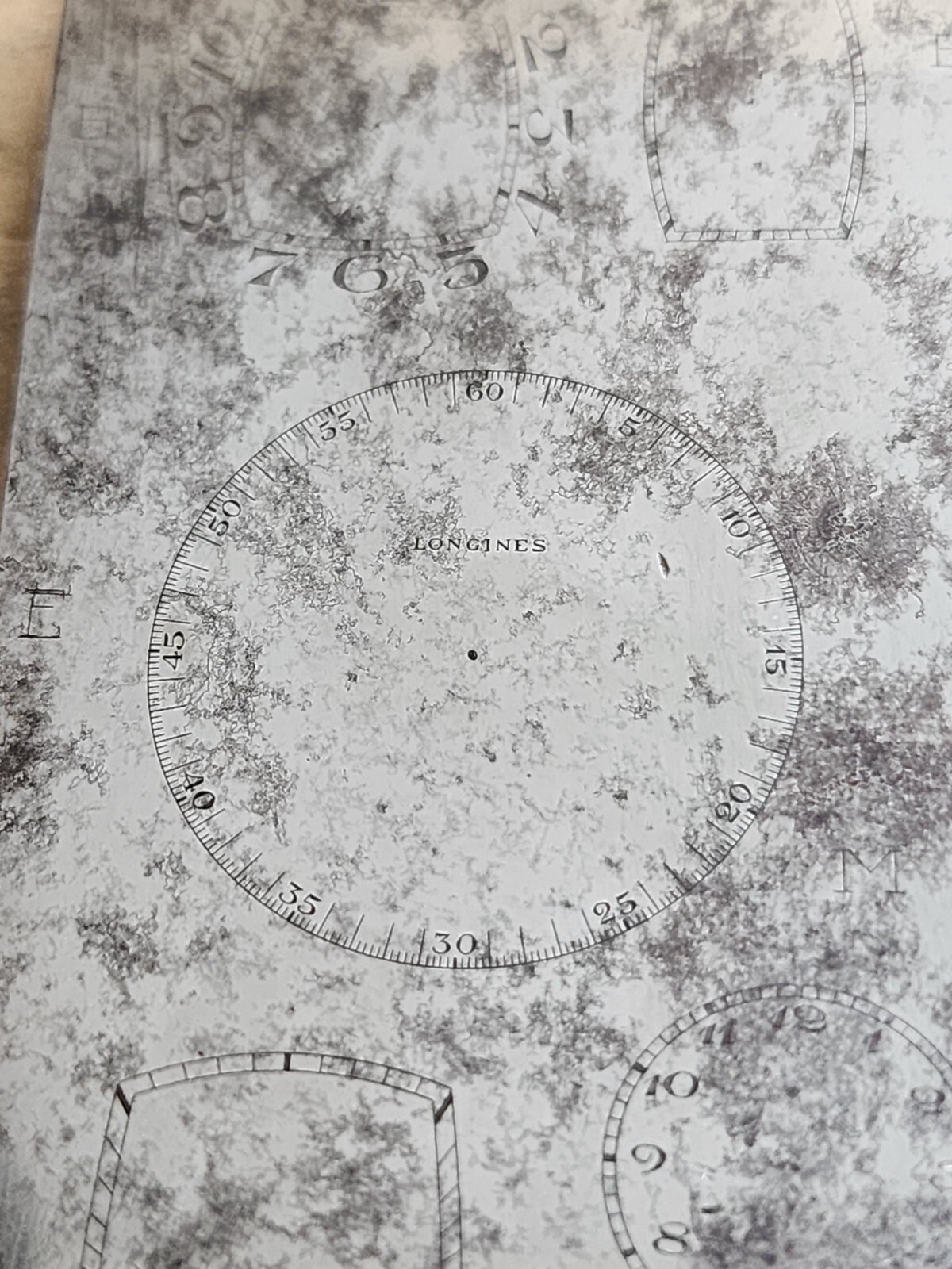 Vintage Multi Dial Printing Plate Illinois Gruen Seeland Croton Longines U164