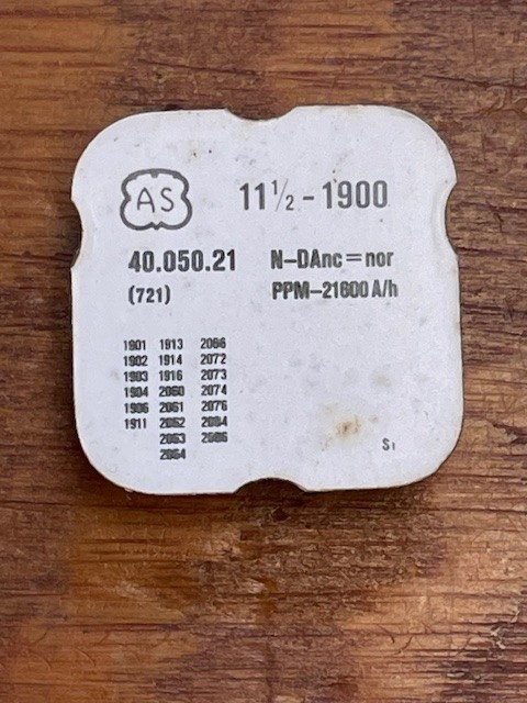 AS 1900,1901,1906,1916,2060,2061,2066,2072,2076 NOS BALANCE COMPLETE PART 721