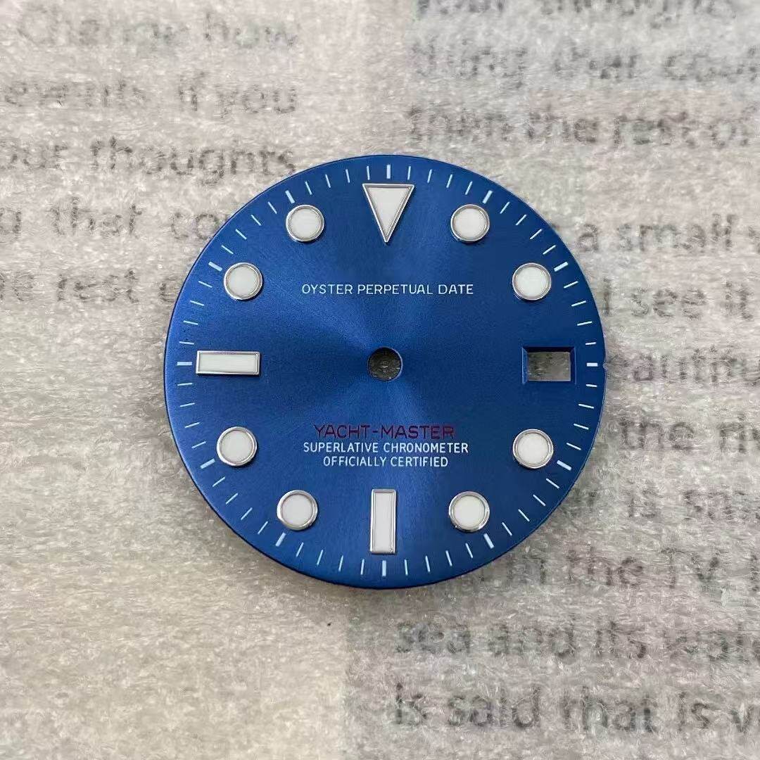 28.5mm Watch Dial Green Blue Luminous for Nh35 Nh36 Movement Watch Accessories