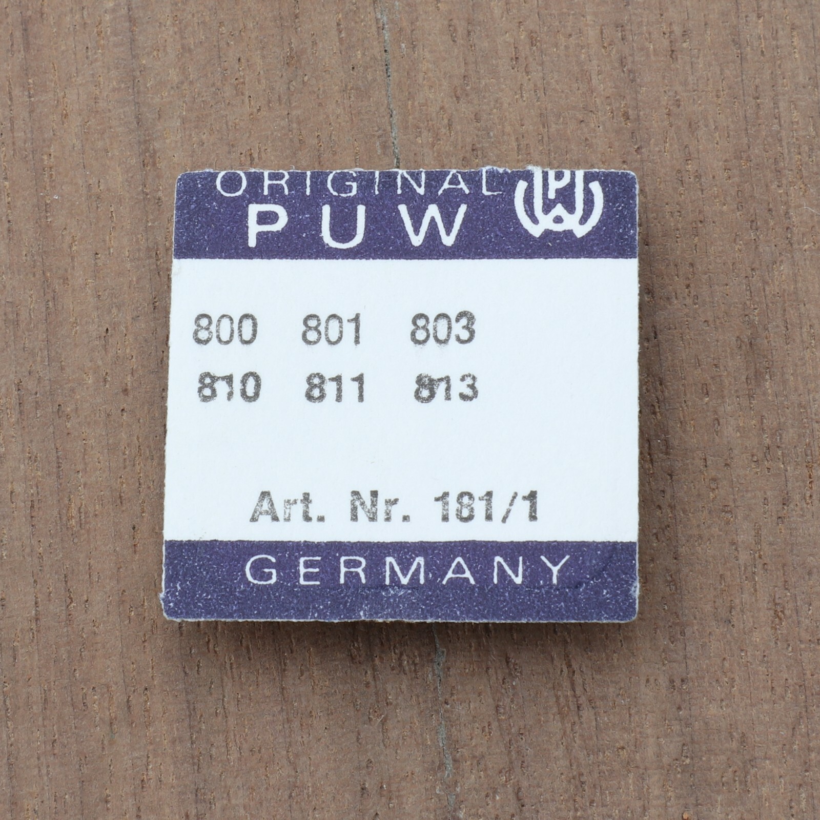NOS PUW 800, 801, 803, 810 Barrel Watch Part Watchmakers New Old Stock (C17D29)