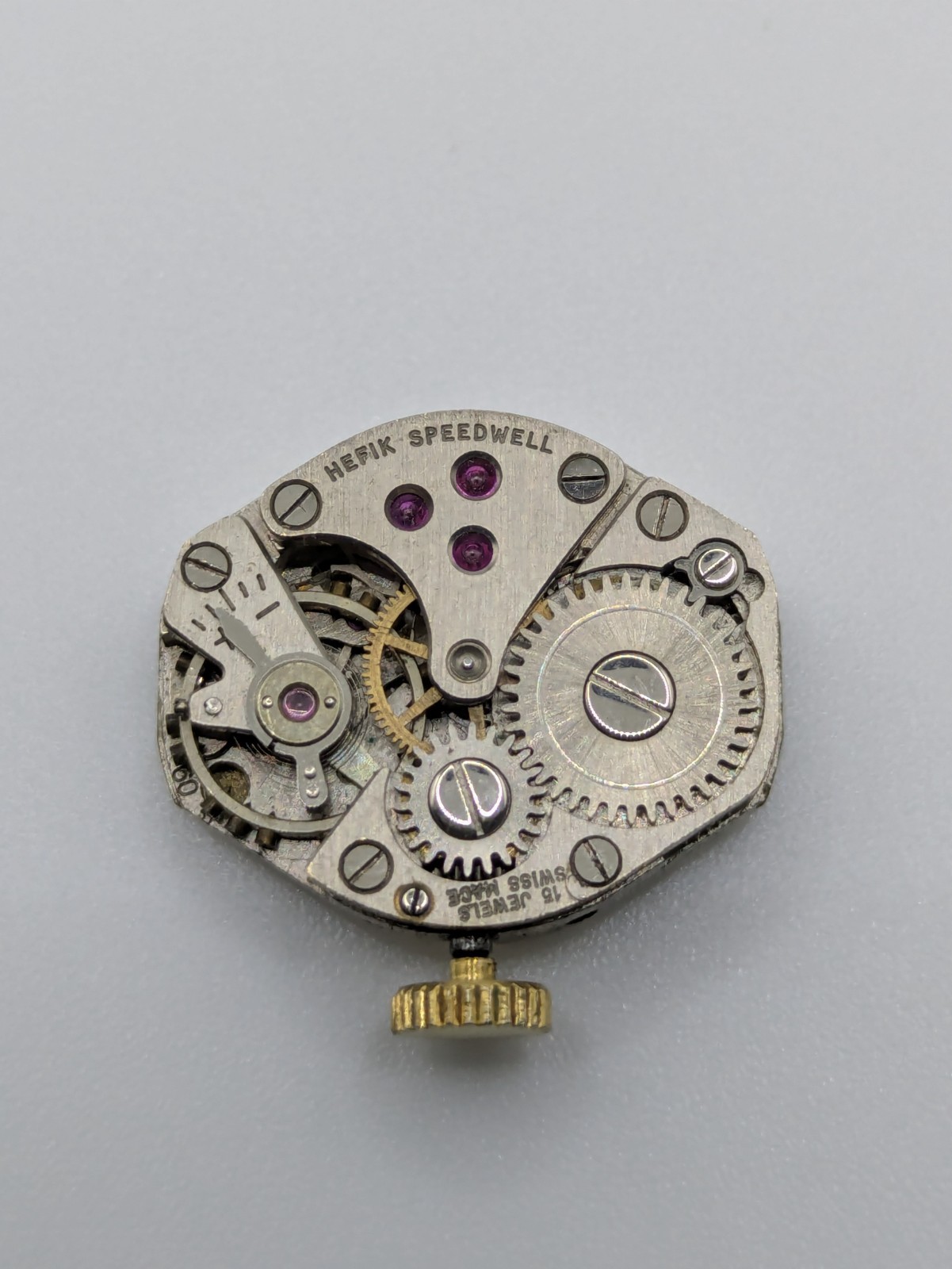 FHF 60 HEFIK Speedwell Manual Wind Watch Movement Swiss Made 15 Jewels Untested