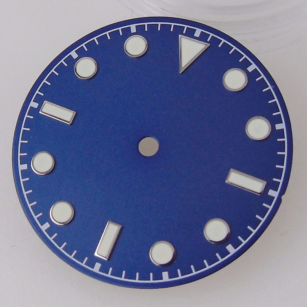 29mm Black White Green Blue Dial Fit Vintage Style NH35A NH36 2824 8215 movement