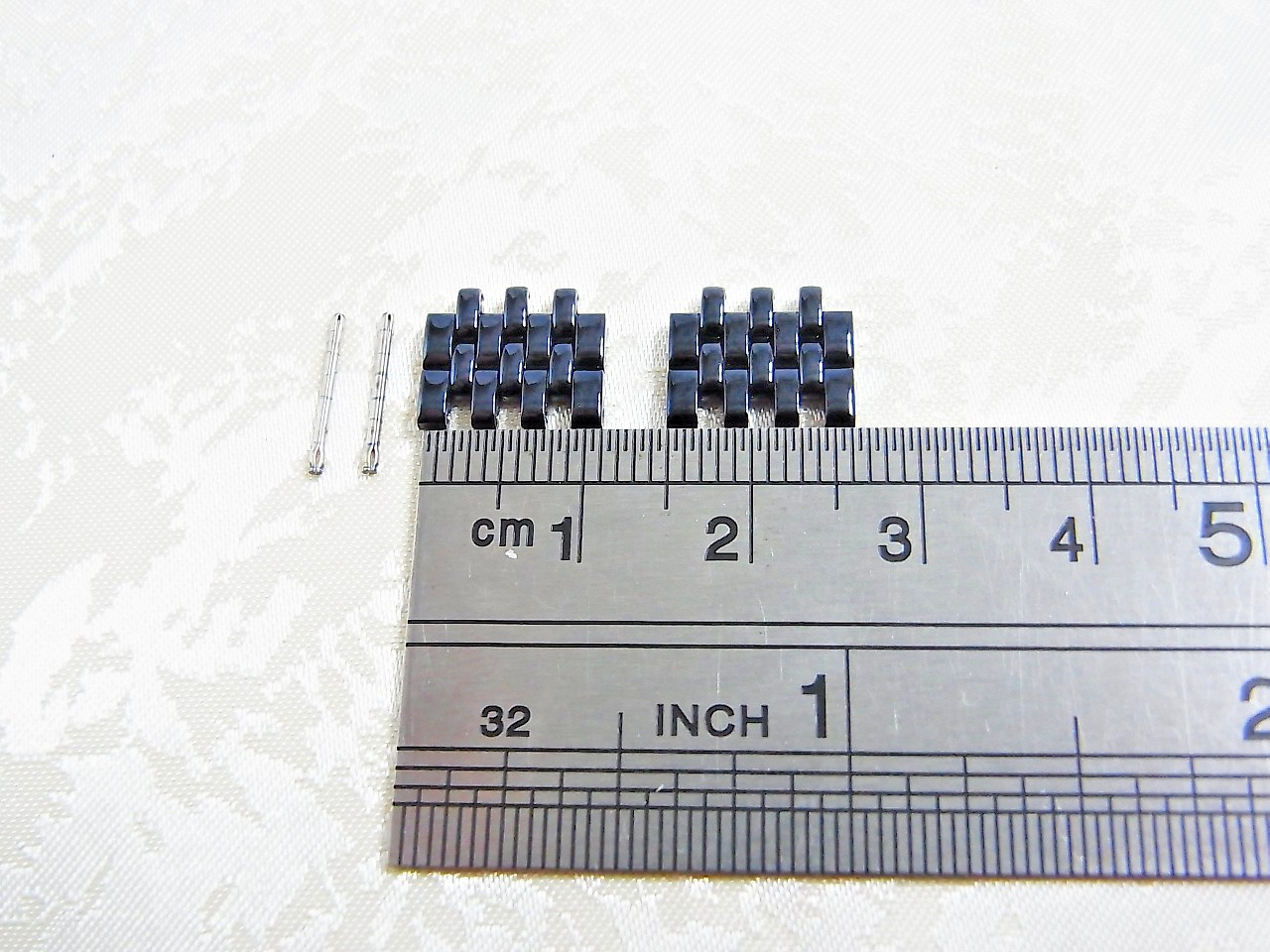 H.STERN Genuine 11mm Double Link Ladies Watch Band Bracelet 2pcs Set Mint