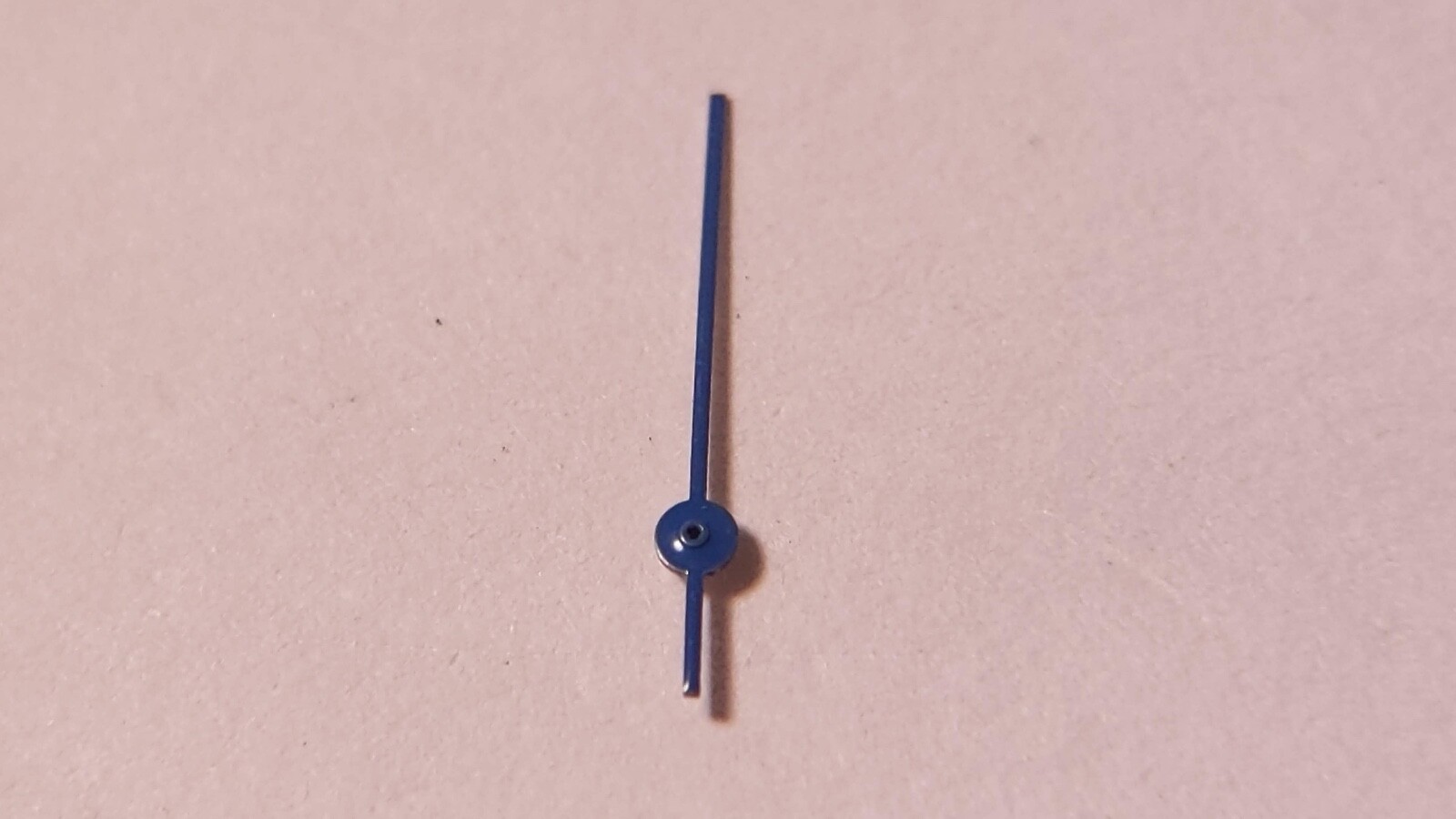 Nickel sweep second hand BLUE/Bleu 19.5/70 T40, New approx 7.5mm length from cen