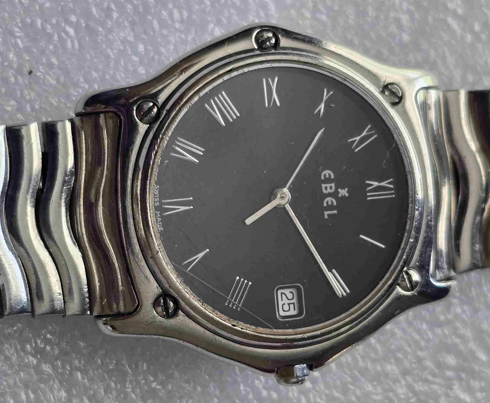 EBEL Sport Classic Wave Steel Wristwatch. Ref: 9187142. Cal: 187-1. For Service
