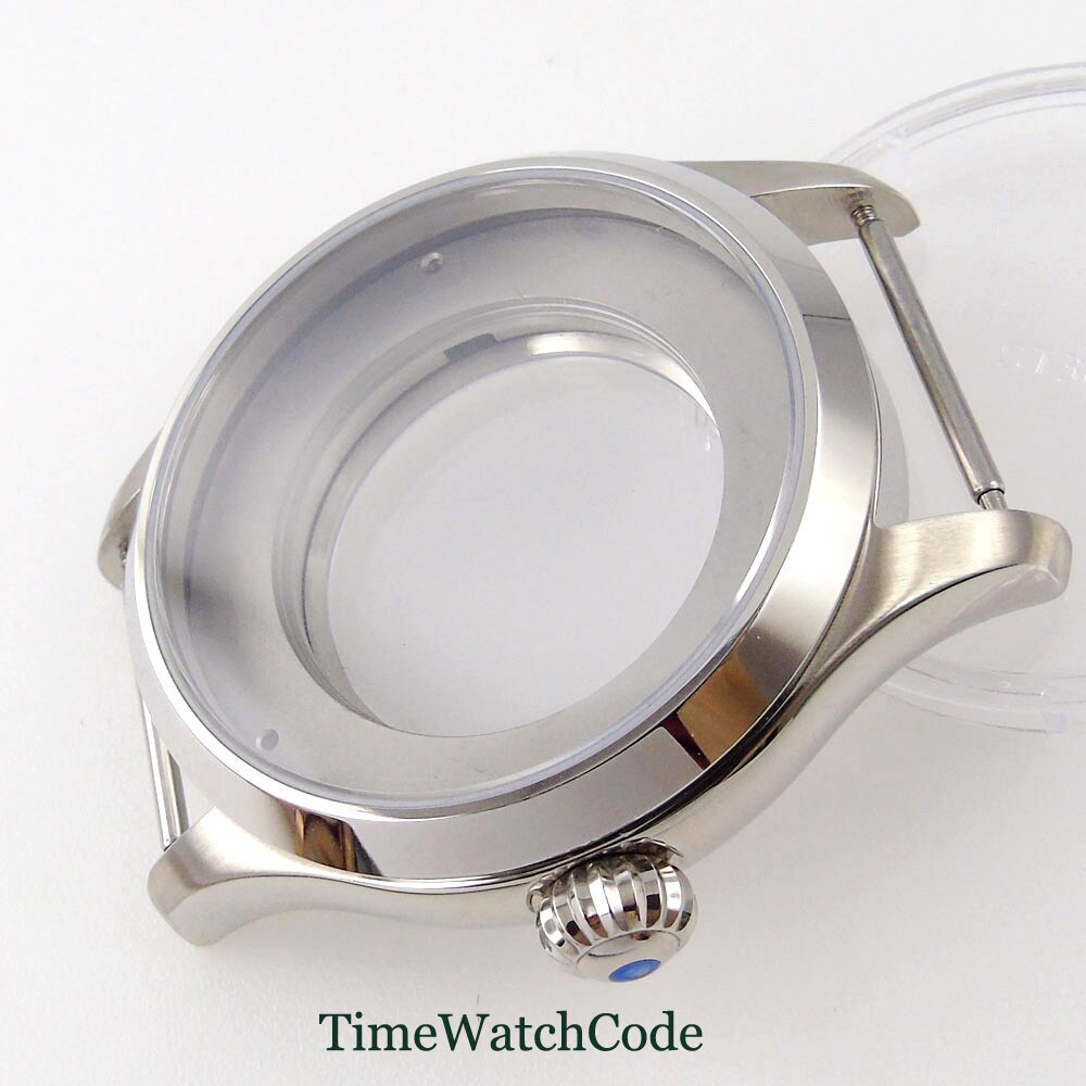 Rose Gold /PVD/Silver Watch Case 43mm Fit Miyota8215 821A DG2813 Sapphire Glass