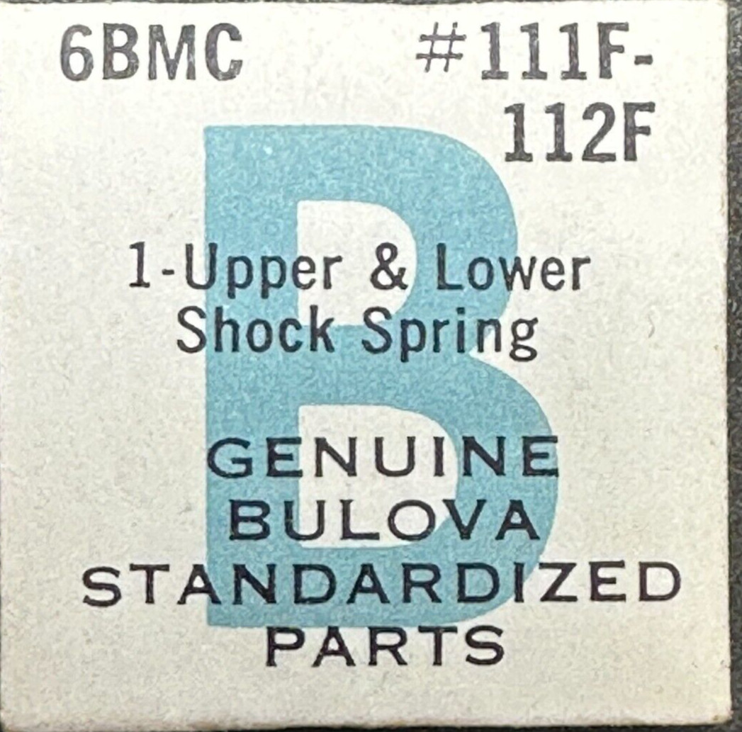 Genuine Bulova Standardized Part 6BMC #11F-112F UPPER LOWER SHOCK SPRING 22