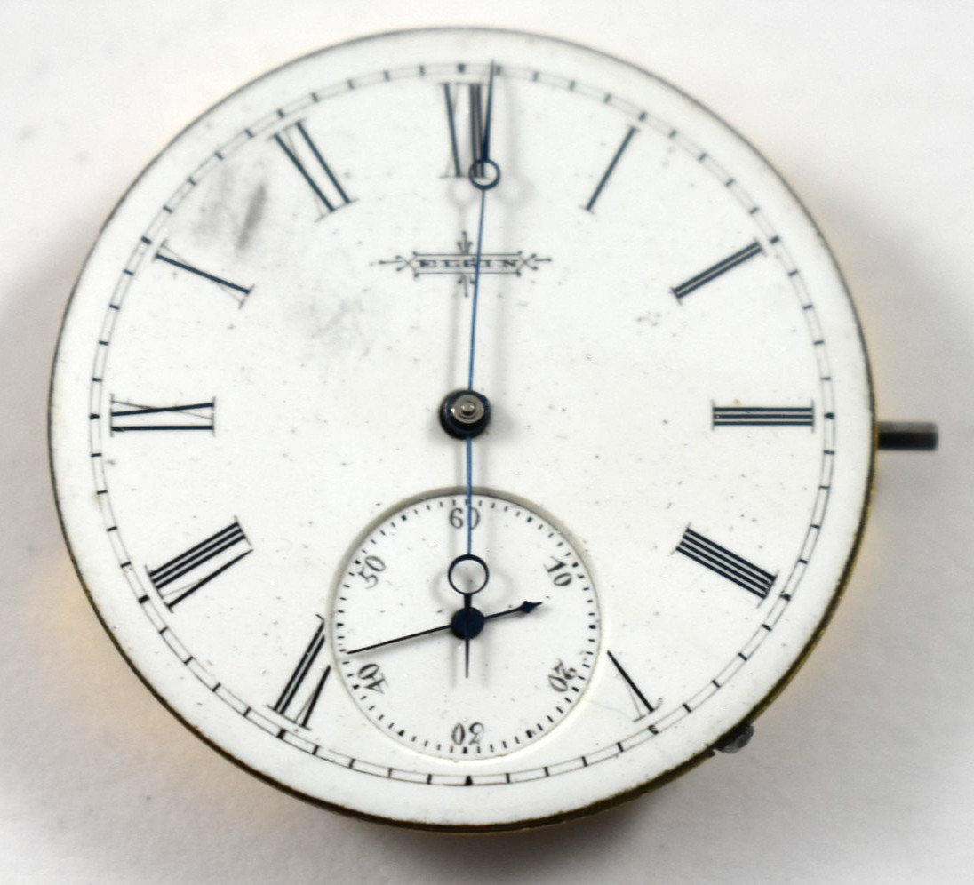 Vintage Elgin Grade 66 8s 15J Hunting Pocket Watch Movement lot.k2