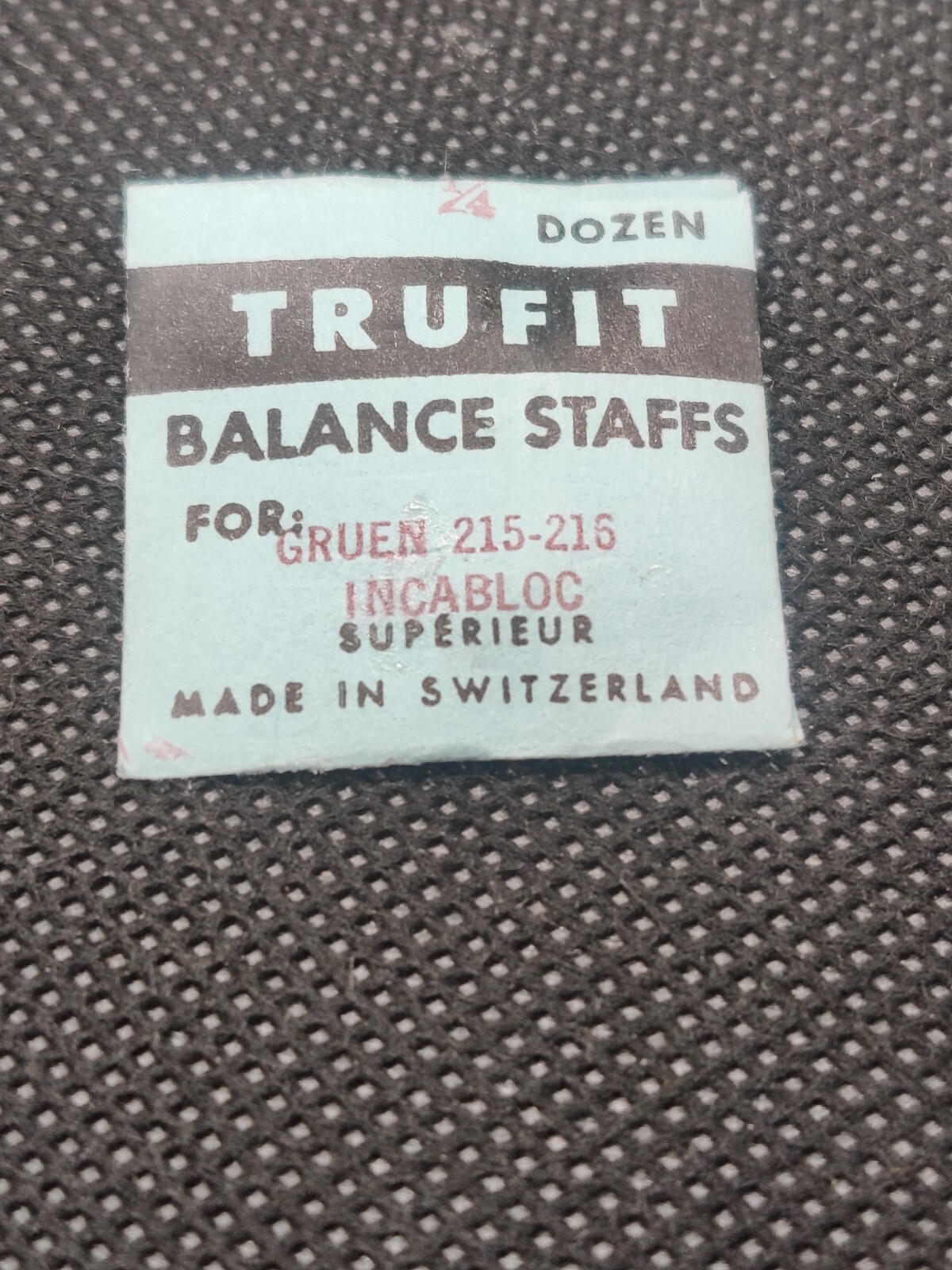 Trufit Balance staff Gruen 215-216 incabloc new old stock watch part lot of 3