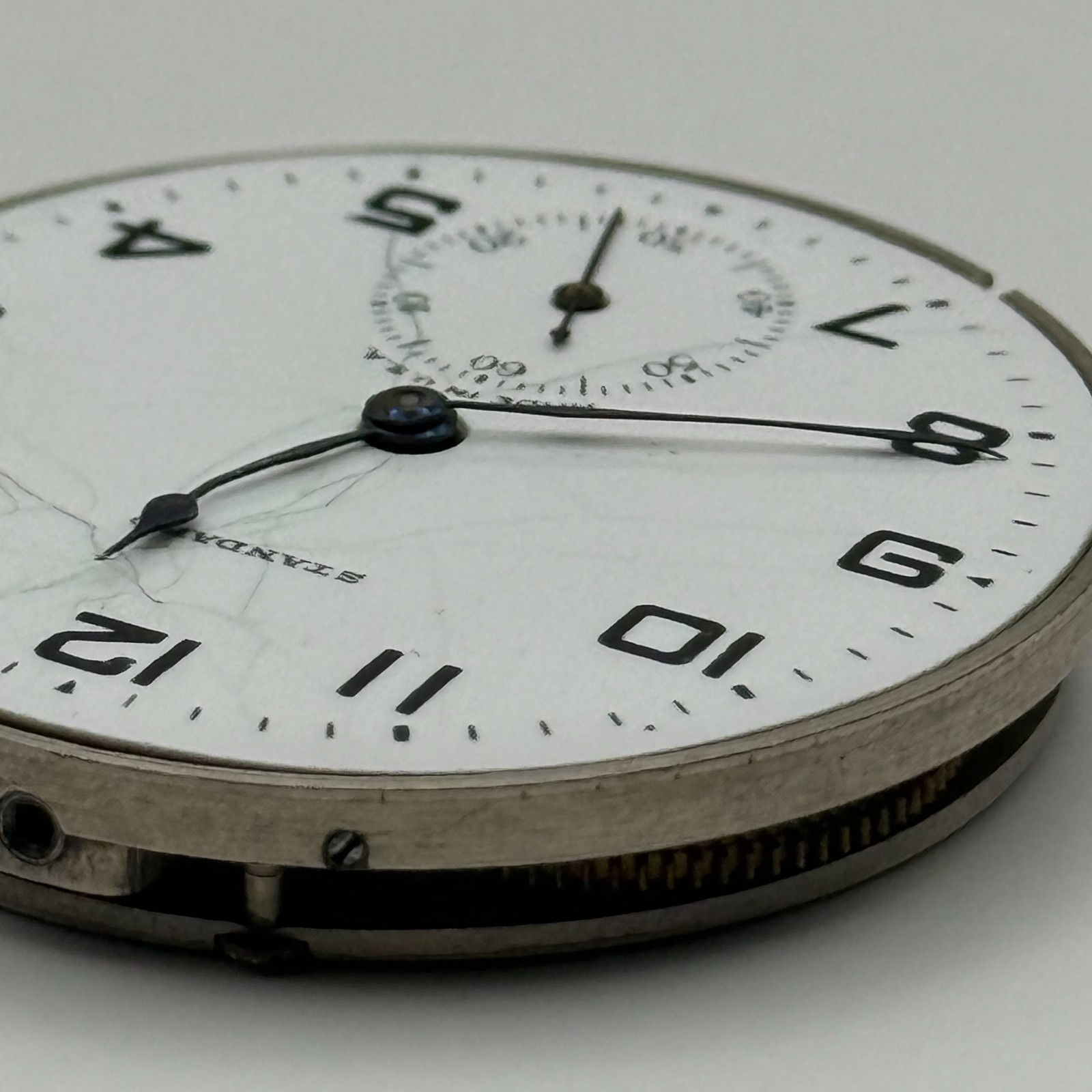 New York Standard Pocket Watch Movement USA Watch Co 15J Sub Seconds Parts 36mm