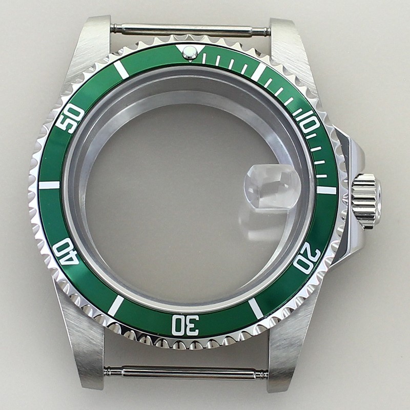 38MM Sapphire Glass Watch Case Ceramic Bezel Mod Parts Fit NH34A NH35 NH36