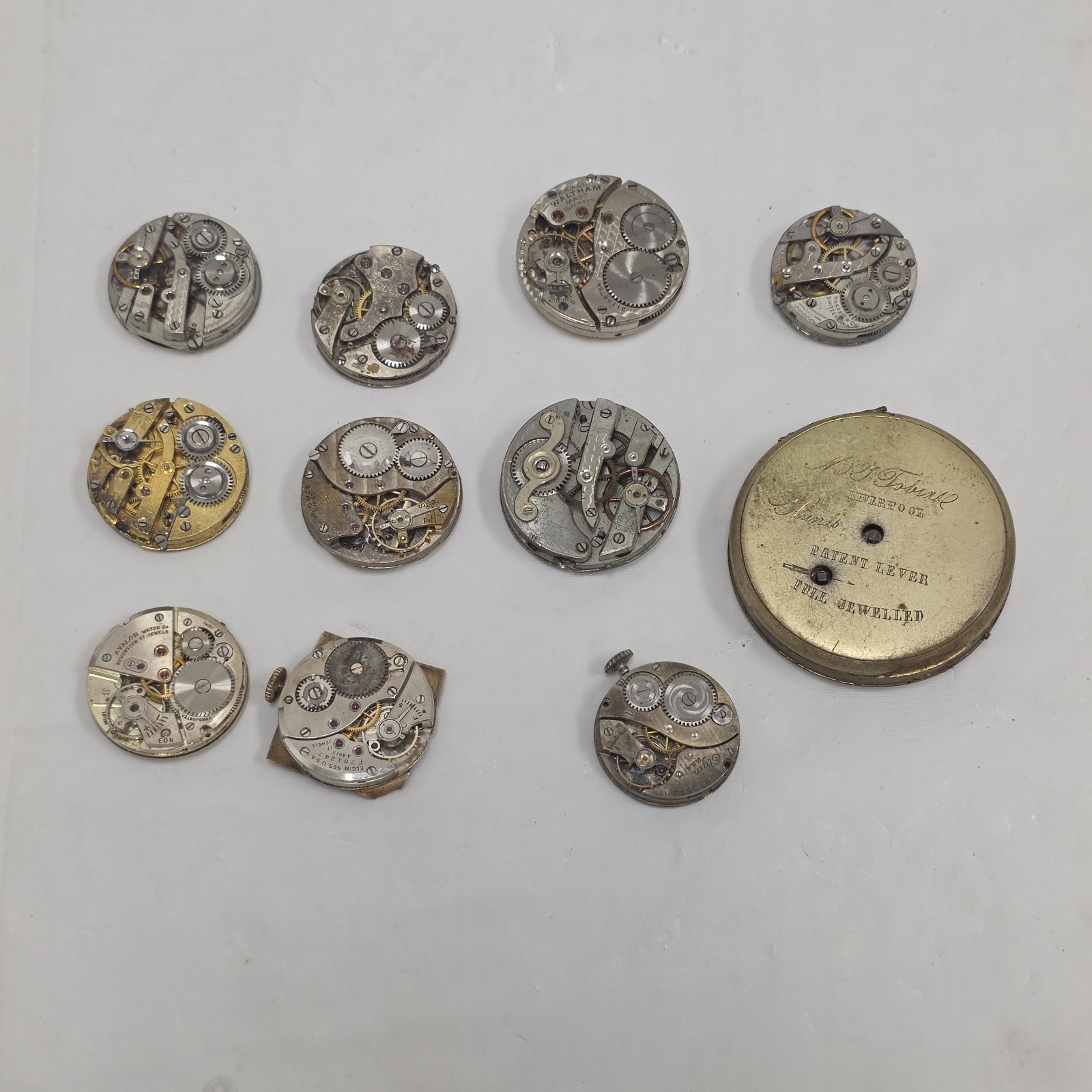 Lot Watch Movement Parts Elgin Avalon Vivid Waltham Variety Mechanical AS-IS