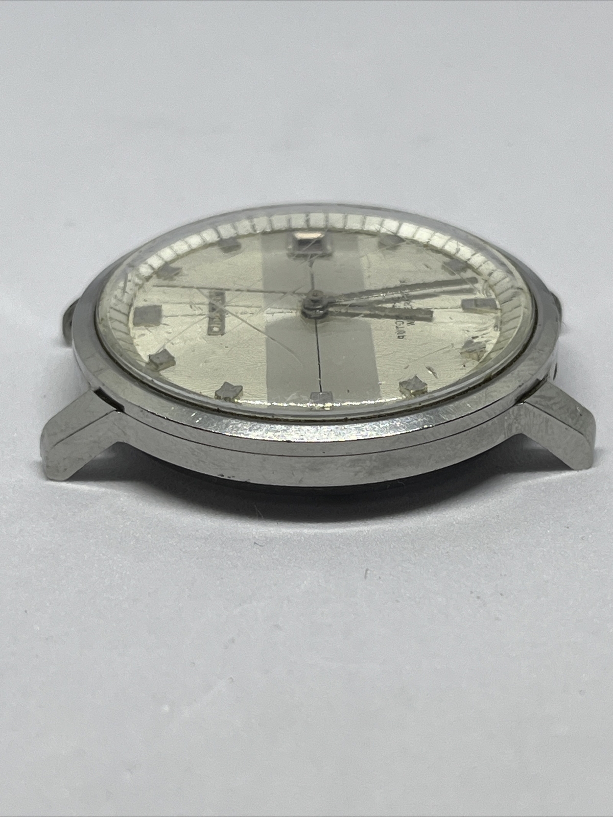 Vintage Gents Citizen Auto Date 2nd Hand Stainless Steel Wrist Watch 21 Jewels