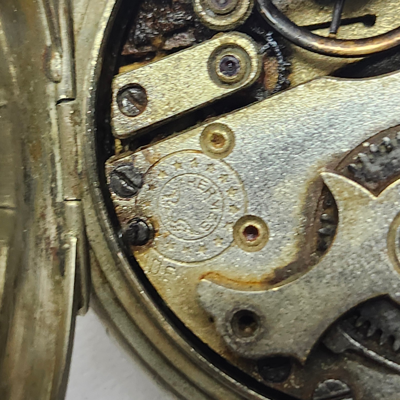 Swiss Hermes Pin-Set Cylinder Pocket Watch Movement & Case Parts Repair