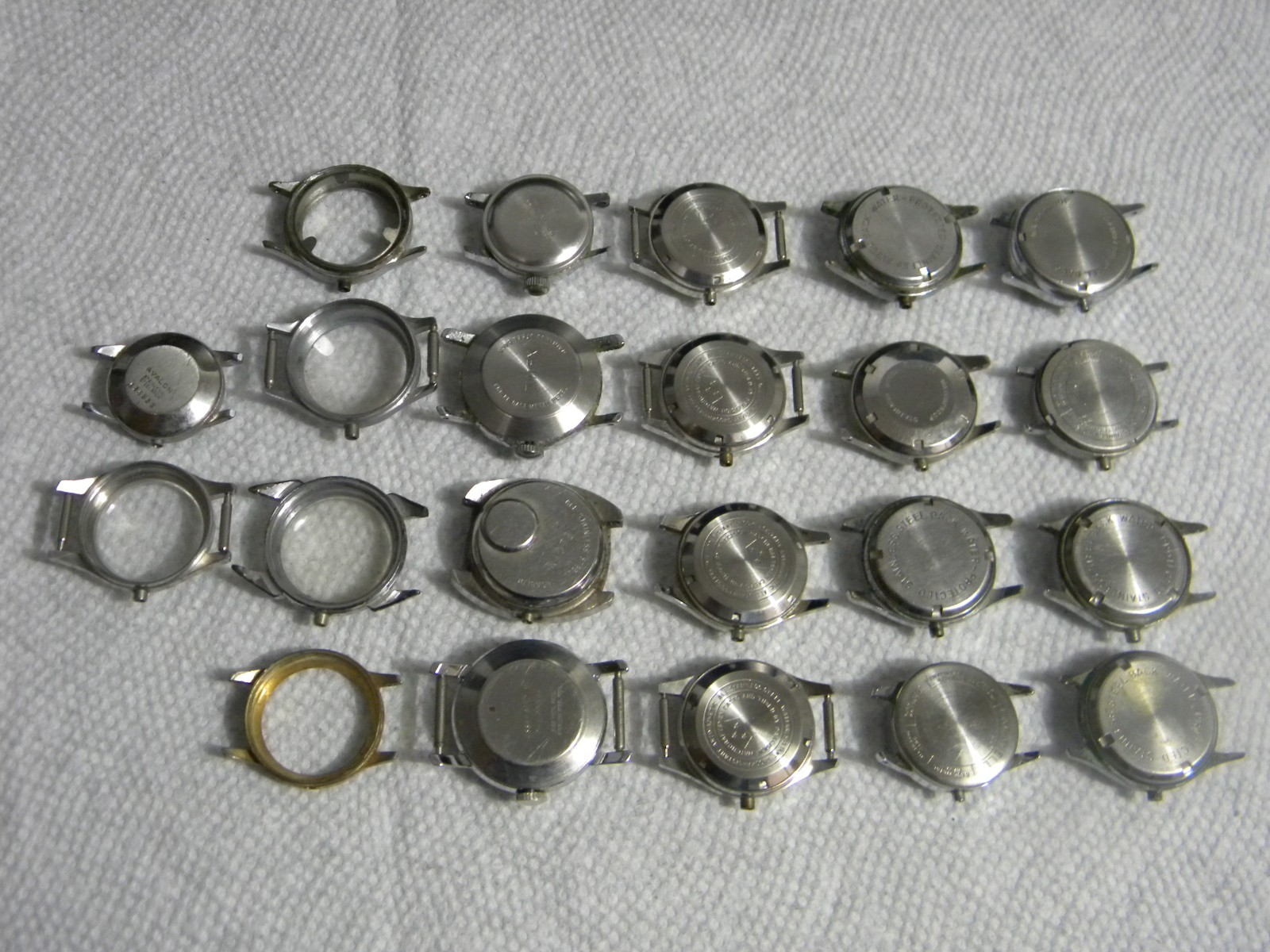 Lot of Ladies Mostly Stainless Steel Wrist Watch Cases Watches and Partial Cases