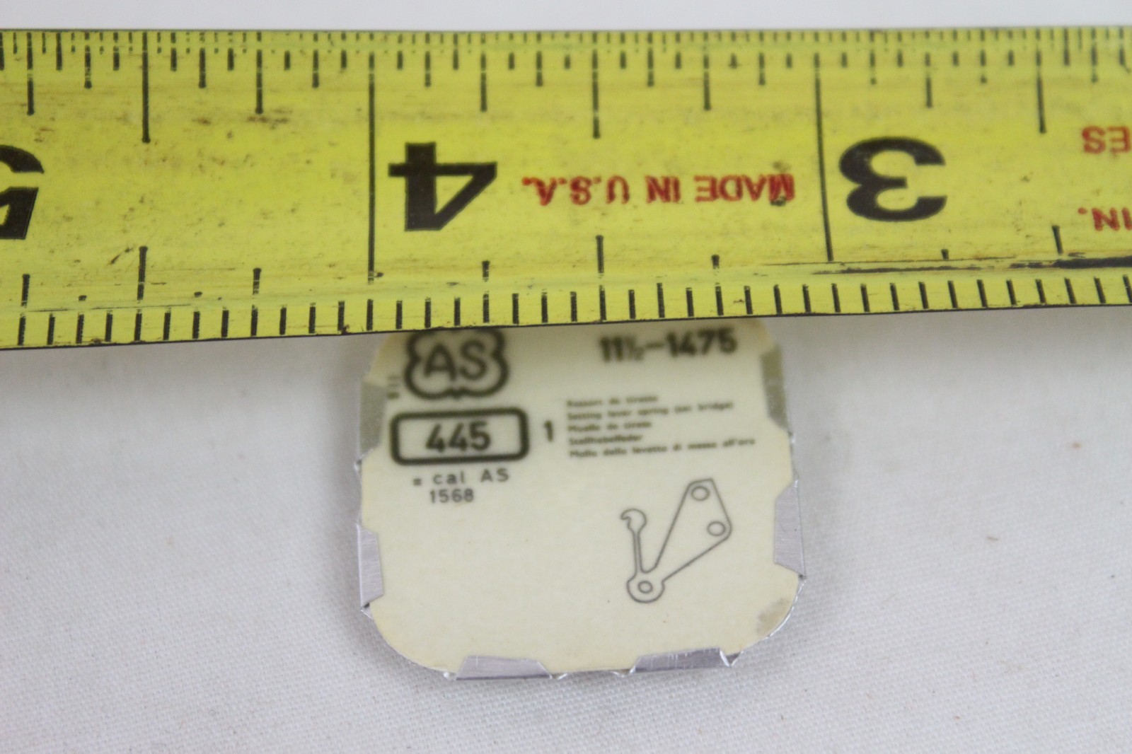 New Setting Lever Spring Set Bridge Ebauches S.A. Watch Part AS 445 11.5-1475