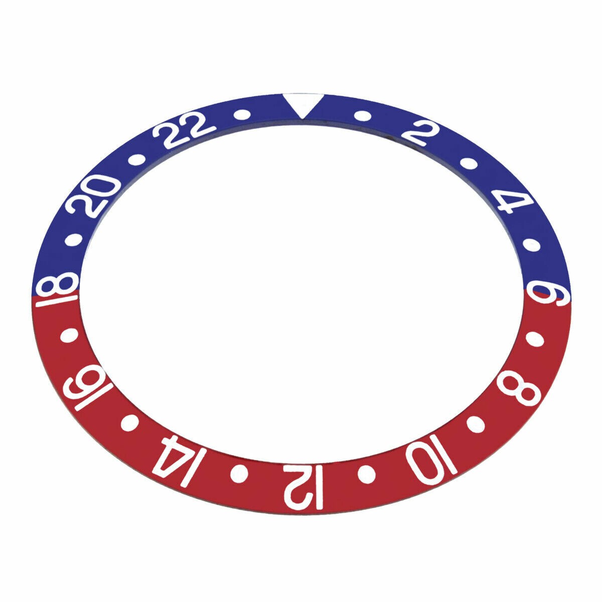 NEW BEZEL INSERT FOR INVICTA 9937 PRO DIVER WATCH GMT BLUE AND RED SILVER FONT