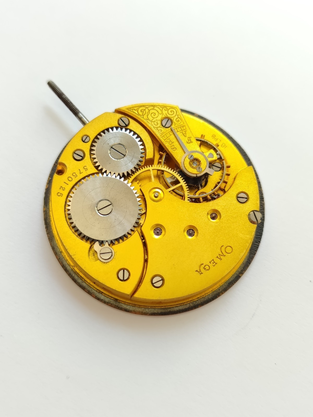 Vintage Omega 18 LPB pocket watch movement – Working. (R-2595)