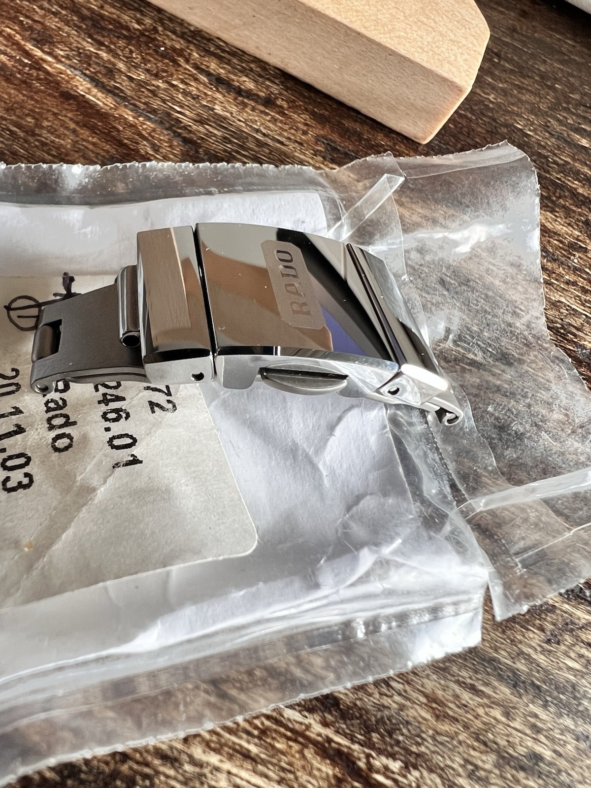 Rado Watch CLASP NEW SEALED REF 72-03246 SINTRA /INTEGRAL CERAMIC/TITANIUM 16 MM