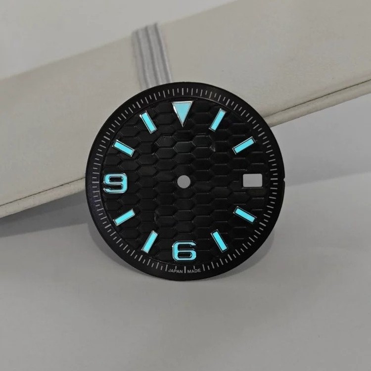 31mm Honeycomb Dial 6 & 9 Numerals 3H Date Fit Auto Mod Part