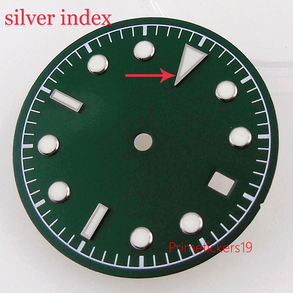 30.5mm Green Lume Watch Dial Fit For NH35/NH35A Miyota 8215 821A ETA 2824 2836 D